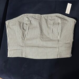 Strapless Striped Corset Top